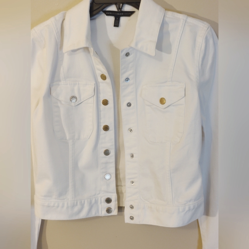 White House Black Market Denim Jacket - Picture 2 of 9